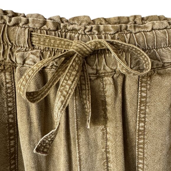 Anthropologie Rhys Utility Jogger Pant Sz Large Linen Blend Utility Moss Green - Picture 6 of 16